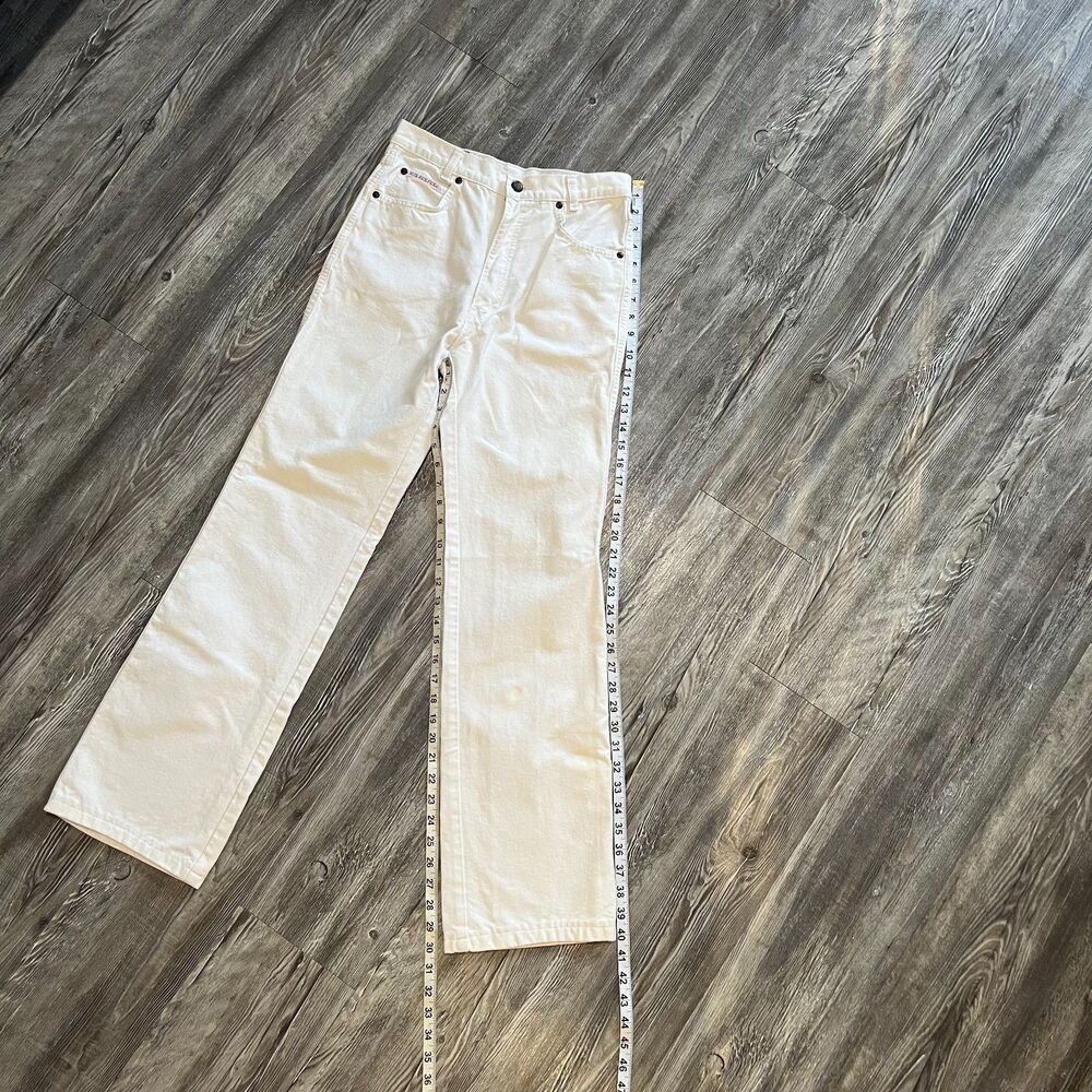 Vintage F.U.’s Jeans Off White Straight Leg Denim (29, fits 26x30) - Picture 8 of 9